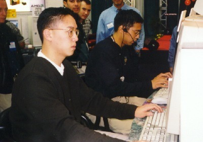 A PC Gaming scene featuring competitive esports player Thresh at Comdex 1997.