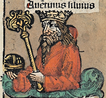 Изображение Авентина Сильвия из Нюрнбергской хроники (1493)