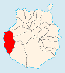 Kaart van La Aldea de San Nicolás