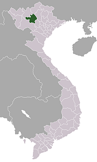 Provinsens läge i Vietnam.