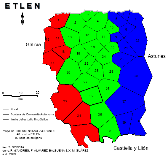 Ún de los mapes dialectométricos del ETLEN