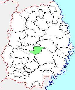 大迫町の県内位置図