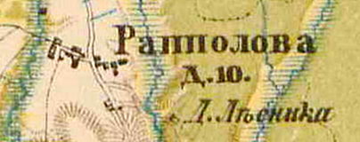 План деревни Рапполово. 1885 год.