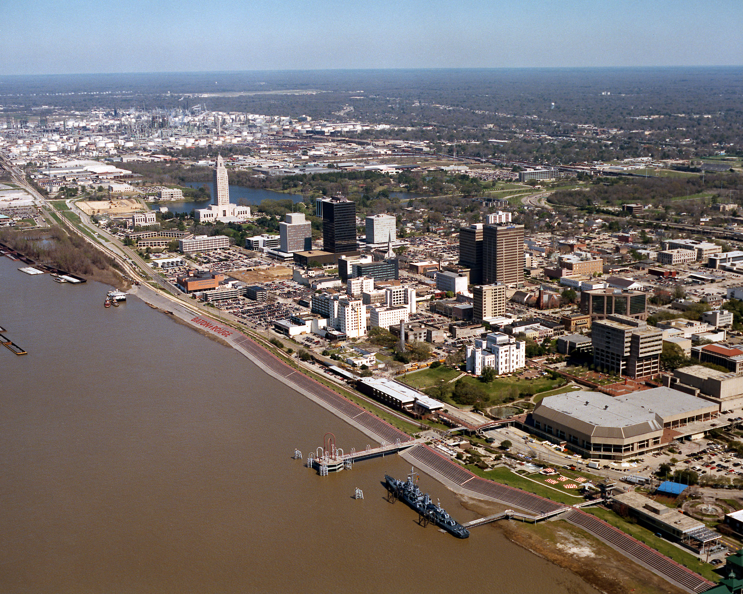 File:Baton Rouge Louisiana waterfront aerial view.jpg