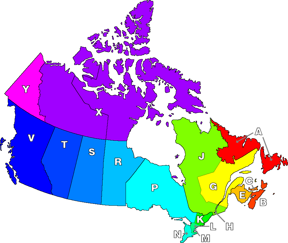 Canada+postal+codes+map