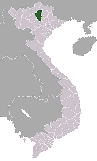 Provinsens läge i Vietnam.