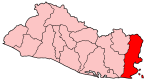 Harta departamentului La Unión în cadrul statului El Salvador