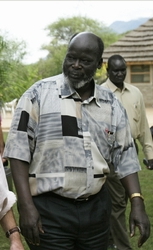 Vice president John Garang, who had led the south Sudanese rebels