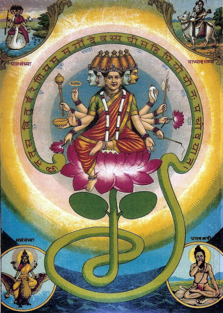 Goddess Gayatri and Gayatri Mantra-Ravi Verma