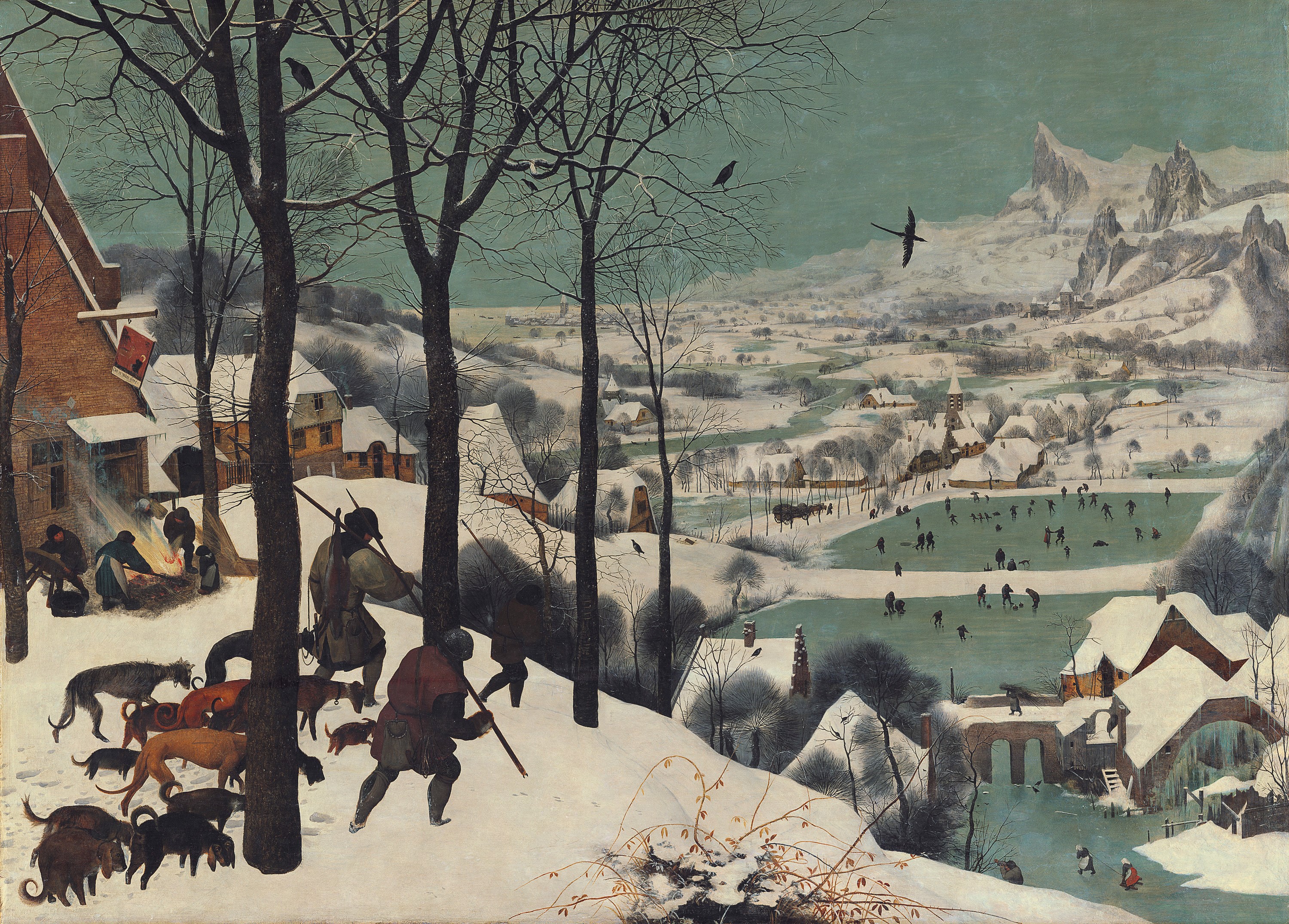 Brueghel el viejo, Cazadores en la nieve, winter