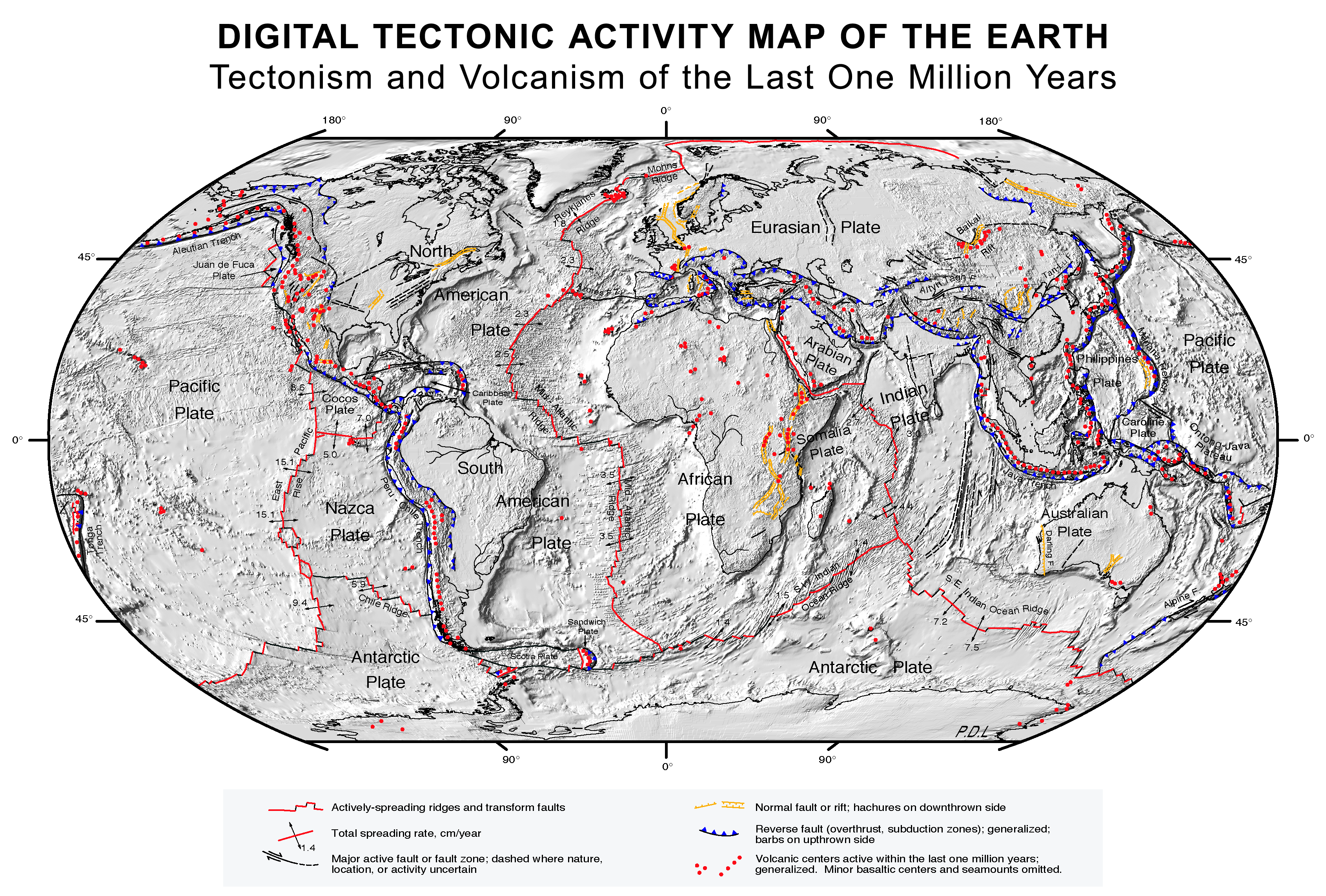 Plate Tectonics Map Earth
