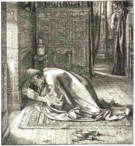 Daniel's Prayer (1865) by Sir Edward Poynter, from illustrations for Dalziel's Bible Gallery, in the Tate