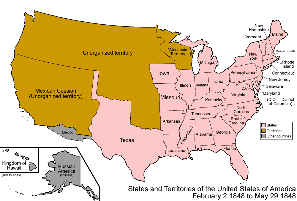 United States Map 1848