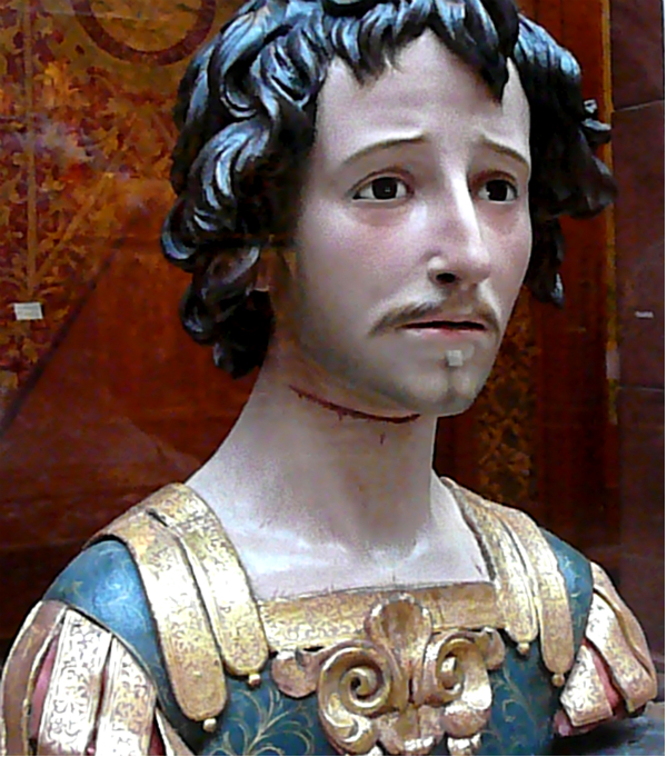 Den hellige Acisclus av Córdoba, statue i Hispanic Institute i New York City