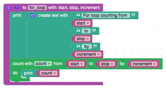 For Loop Function