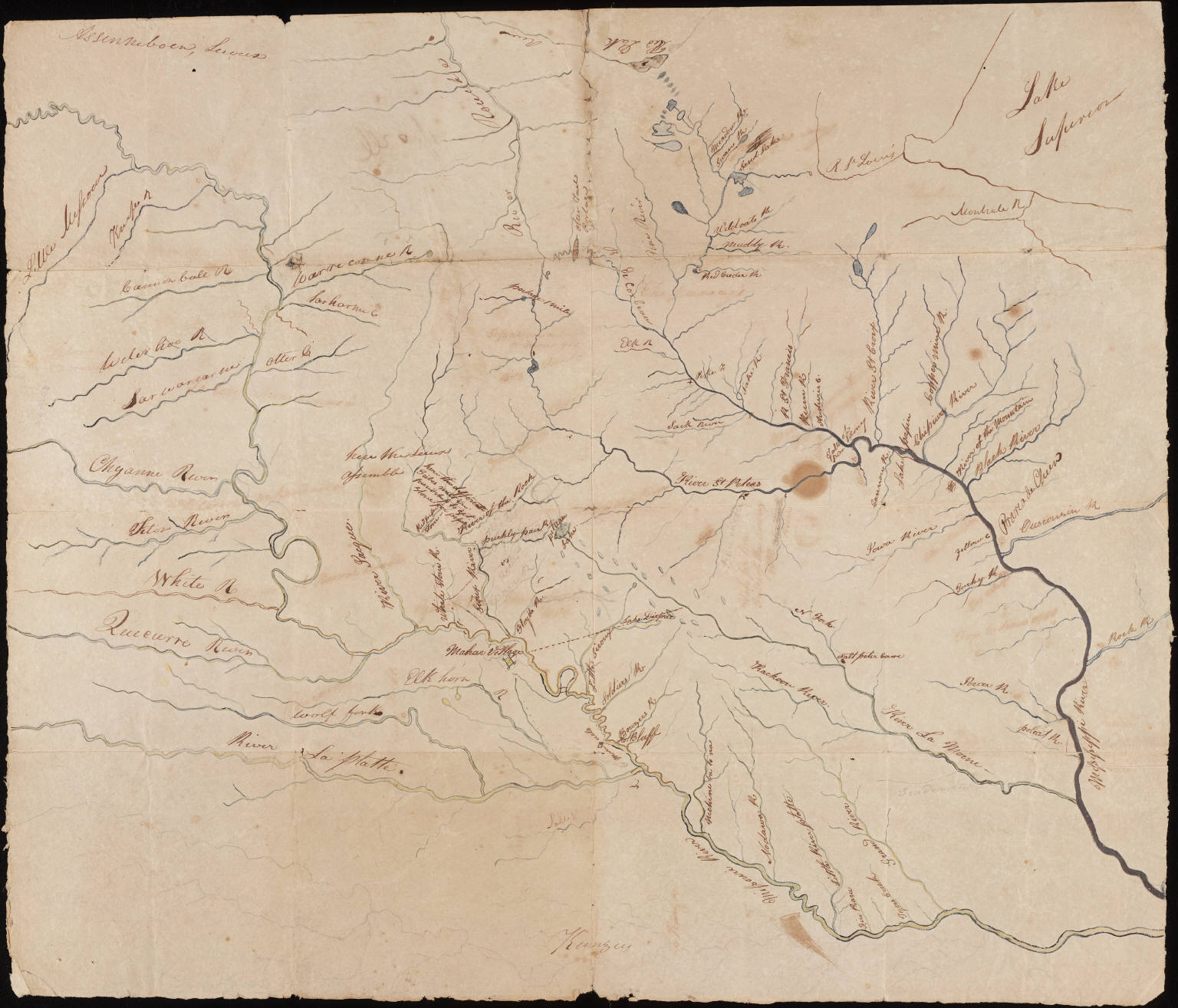 A map from the Lewis and Clark Expedition (Courtesy of Yale University Library via Wikimedia Commons).