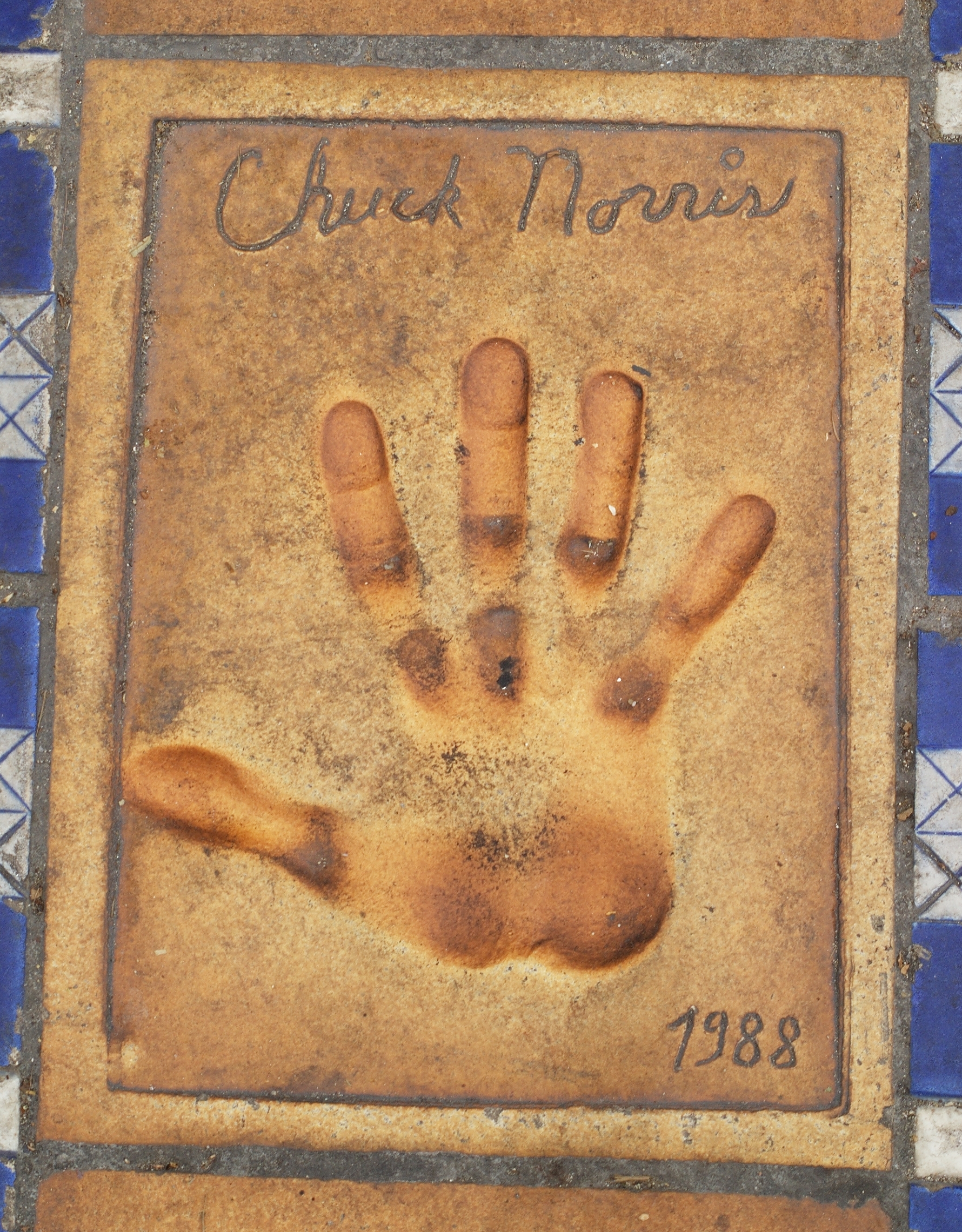 chuck norris handprint