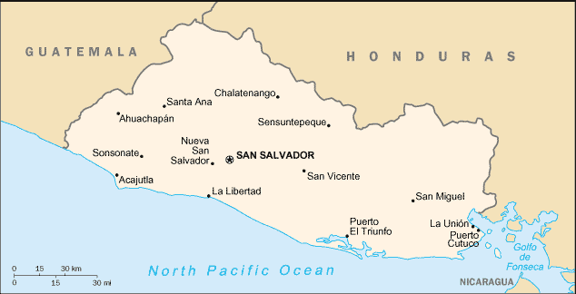 Karte von El Salvador