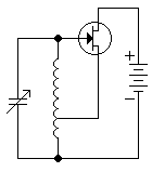 Schema di oscillatore Hartley a FET