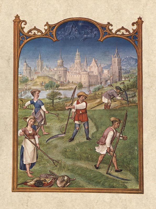 Fief depiction in book of hours: June, in Brevarium Grimani. 