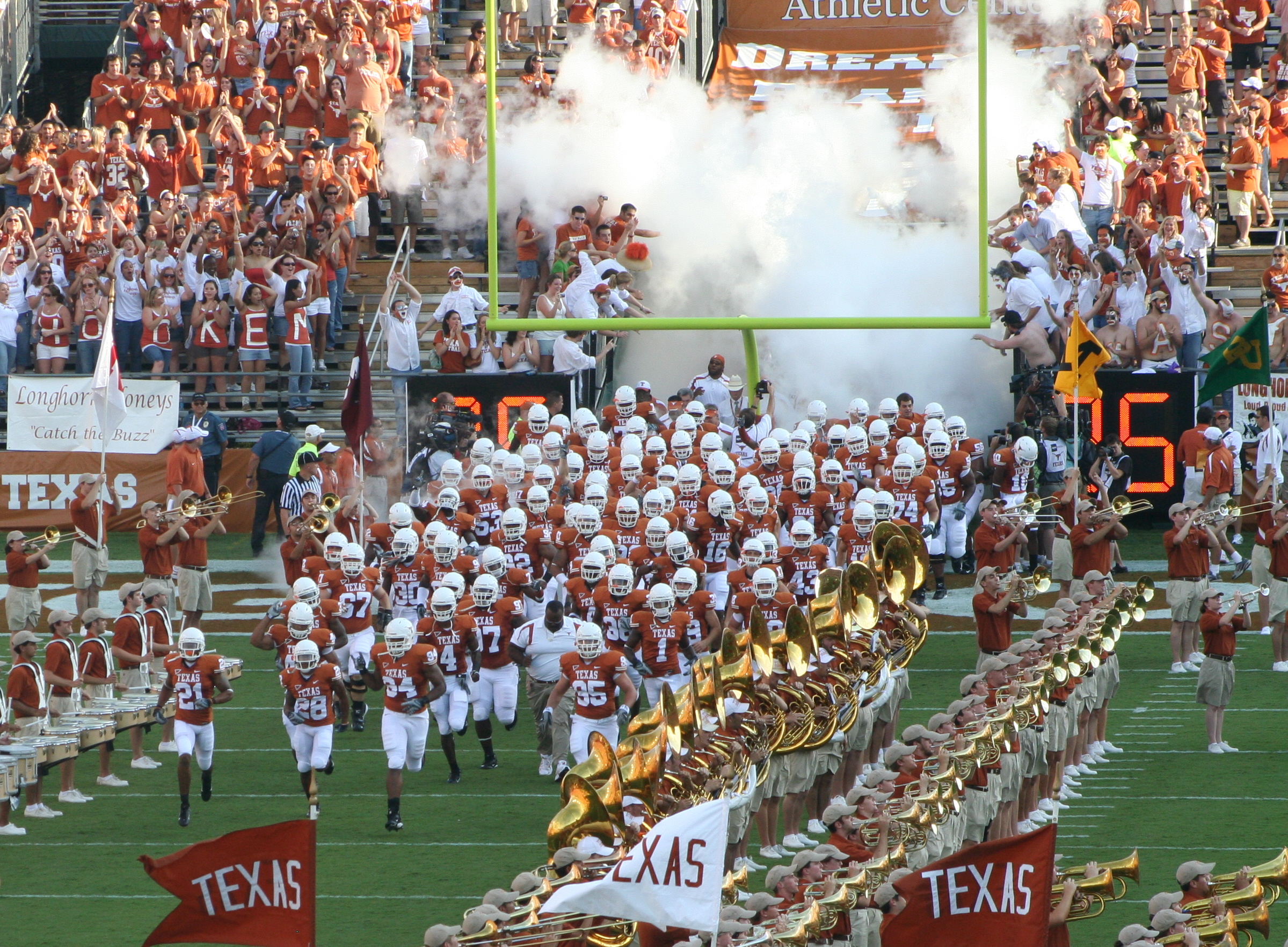 texas longhorns football team entry 