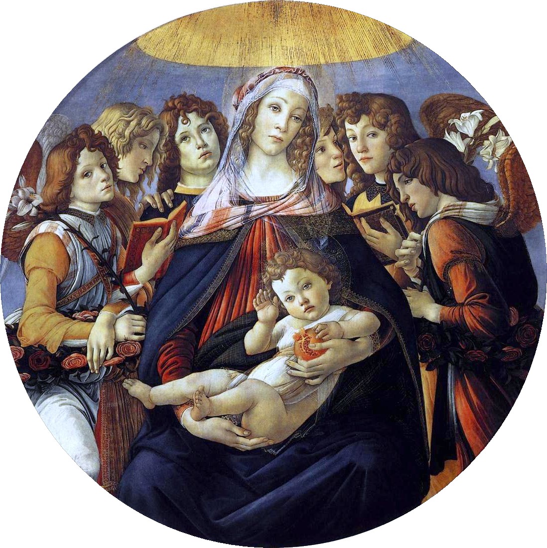 Madonna of the Pomegranate (Madonna della Melagrana) by Sandro Botticelli, circa 1487