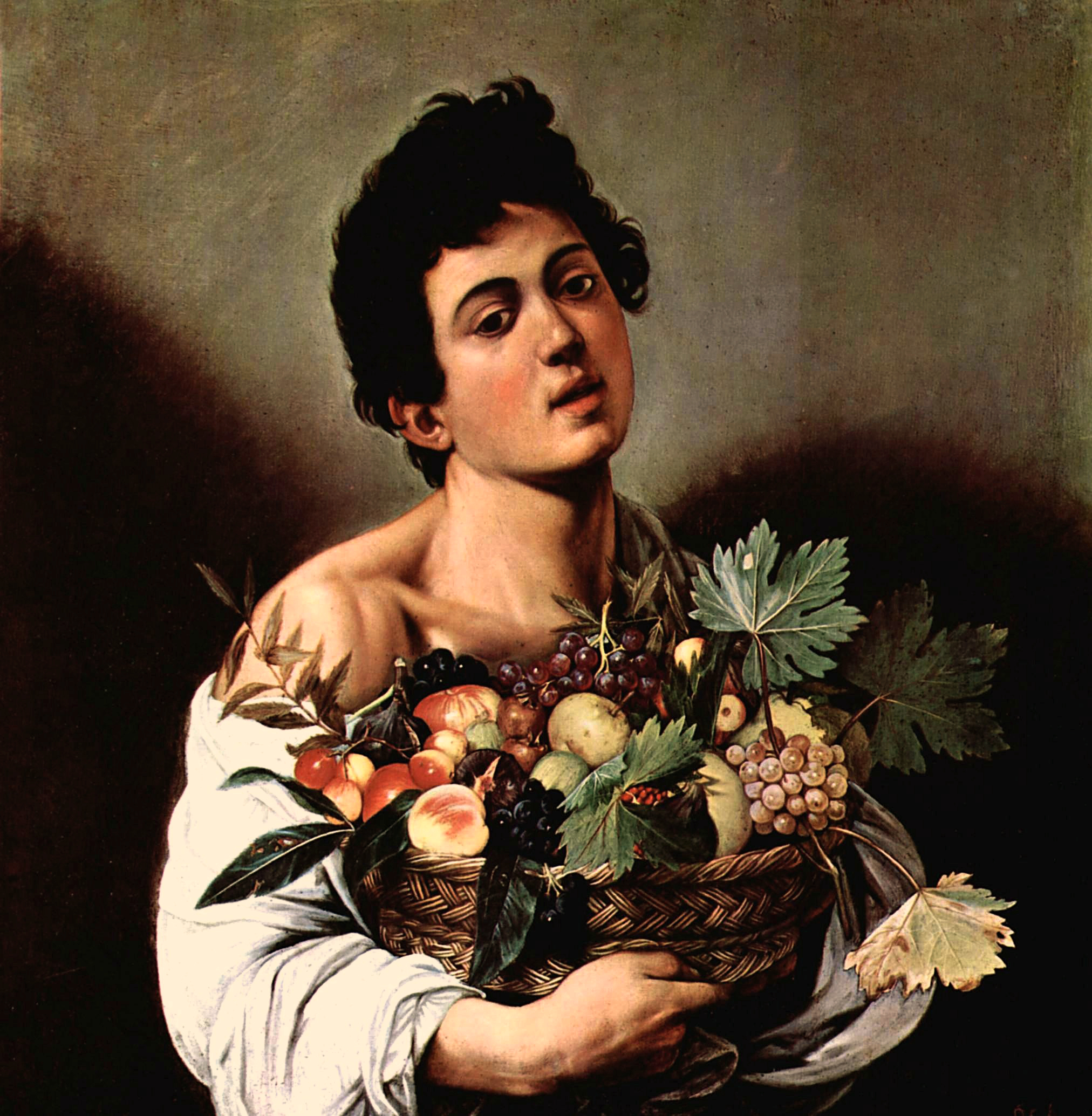 Caravaggio - Boy with a Basket of Fruit (1593)