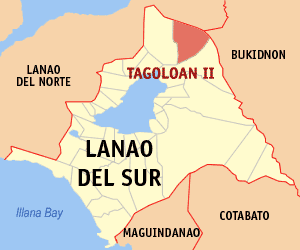 Mapa han Lanao del Sur nga nagpapakita kon hain nahamutang an Tagoloan II