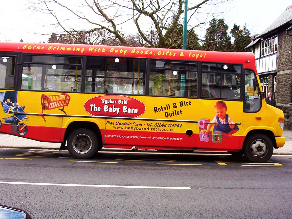 bus with advert