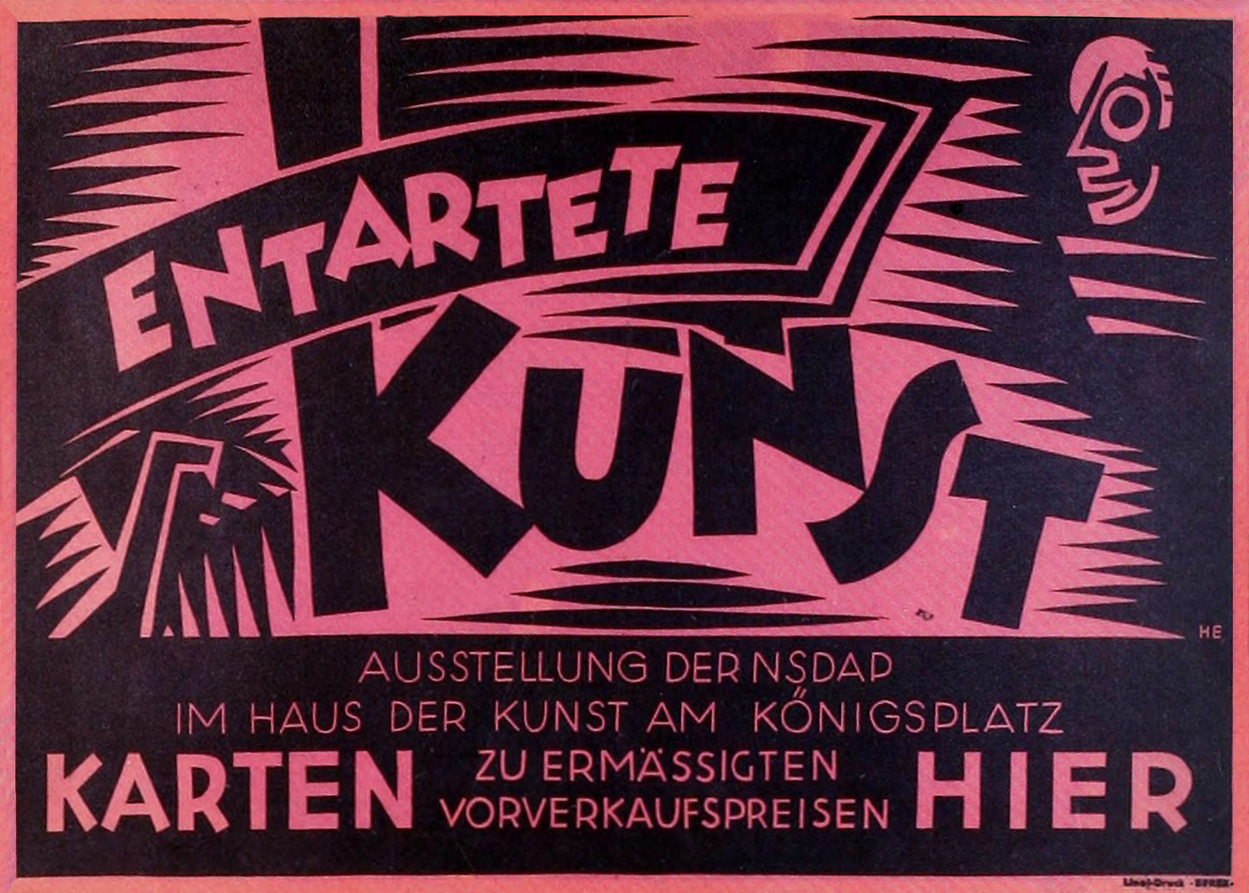 Entartete Kunst Exhibit Poster, 1938