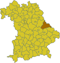 Lokasi Landkreises Cham di Bayern