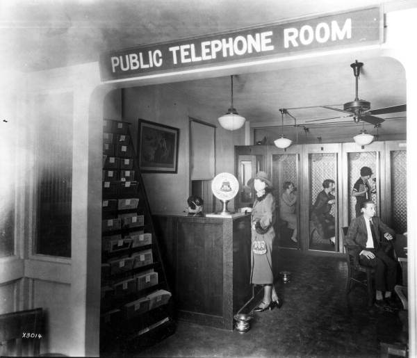 Southern Bell Telephone and Telegraph Company public telephone room- Miami, Florida