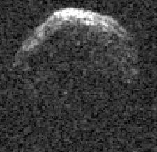 Снимок 1950 DA, сделанный в обсерватории Аресибо 4 марта 2001 года