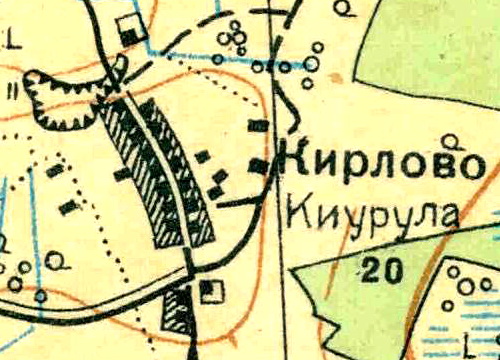 План деревни Кирлово. 1931 год