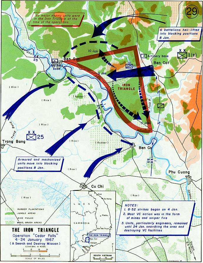 Operation Cedar Falls map