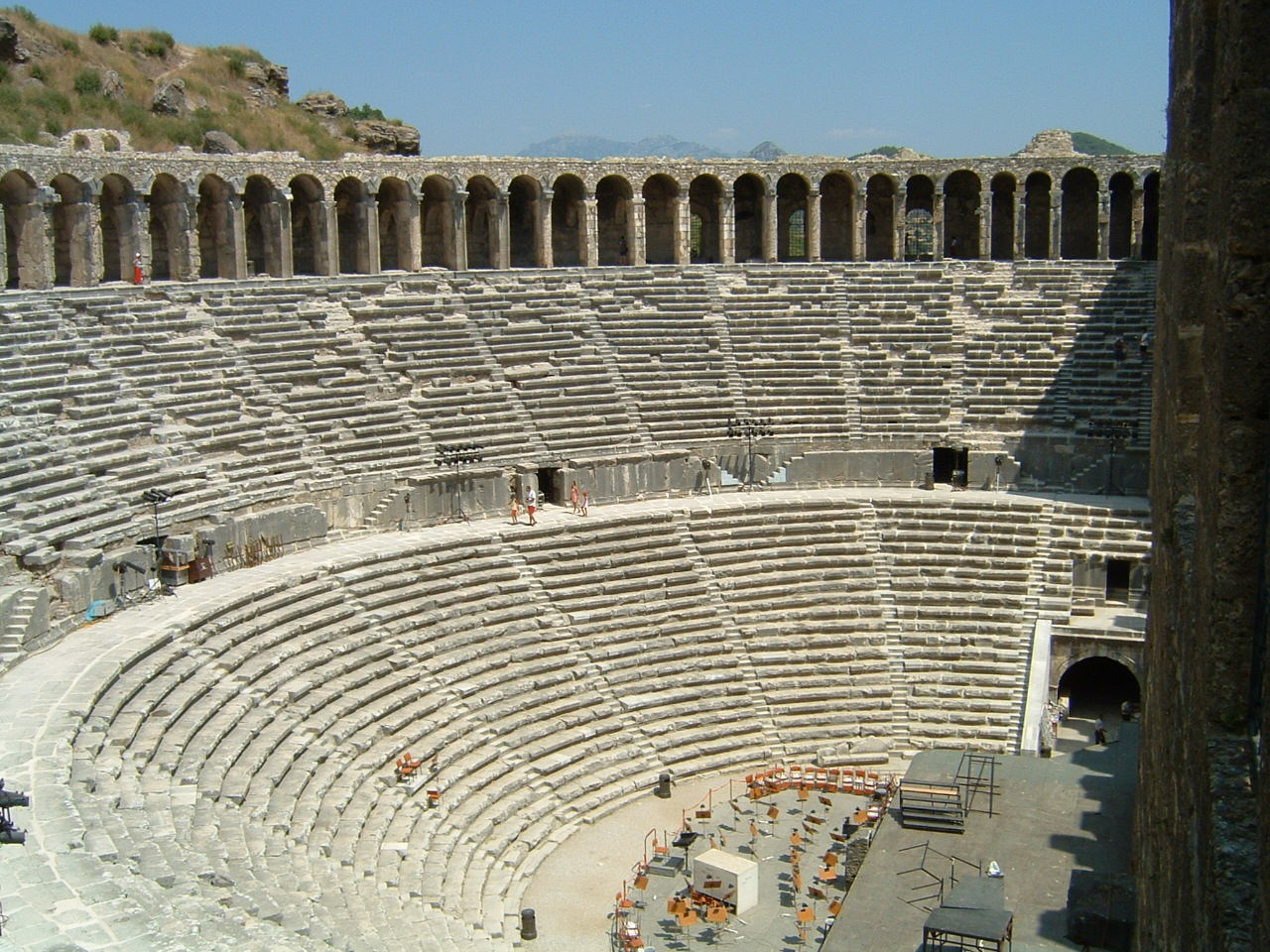 The Ancient Roman theater in Aspendos, Turkey. 