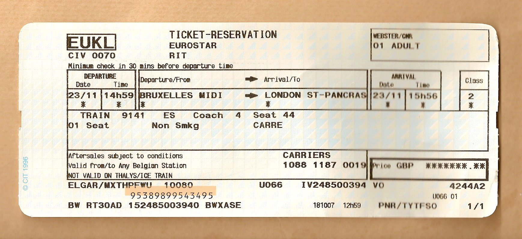 Train ticket