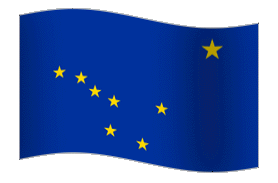 Alaska flag, Wikimedia, by Dave Johnson