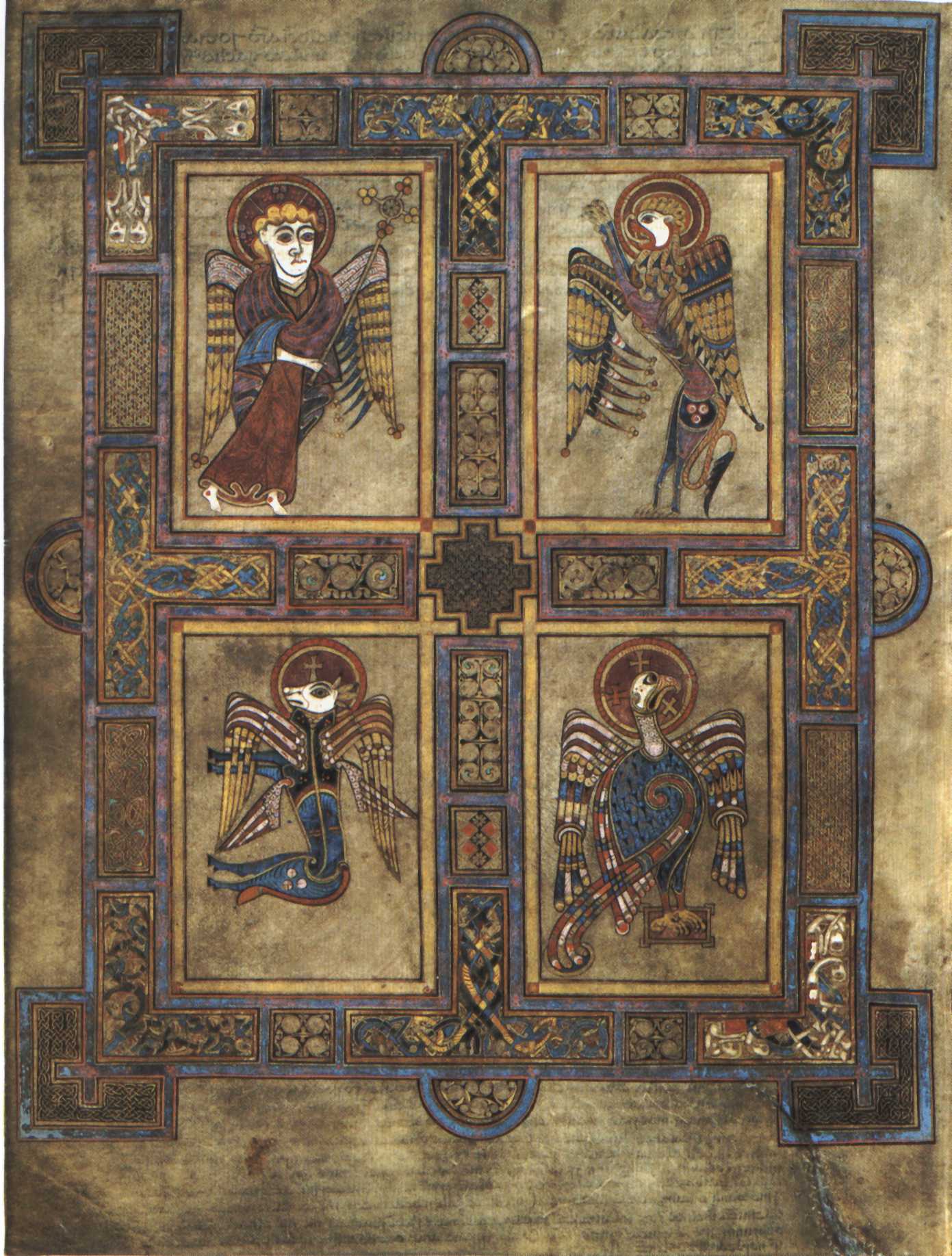 Symbols of the Four Evangelists from the Book of Kells