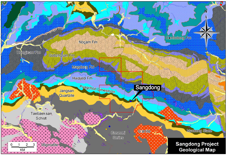 파일:Sangdong Project area geological map.jpg