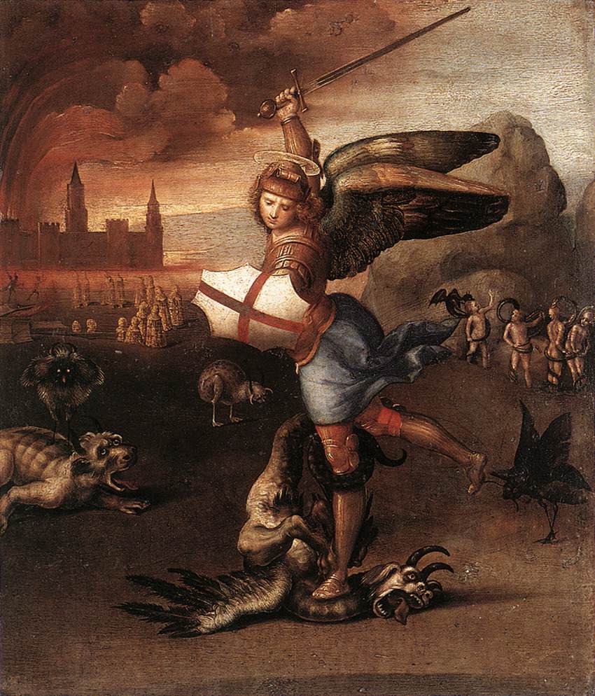 Raphaël, Saint Michel terrassant le démon, 1503-05, Louvre