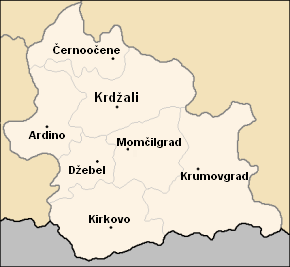 Obština Krumovgrad na mapě