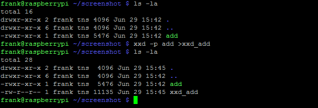 Vergleich der Größe einer Datei mit dem gespeicherten Hexcode der selben Datei