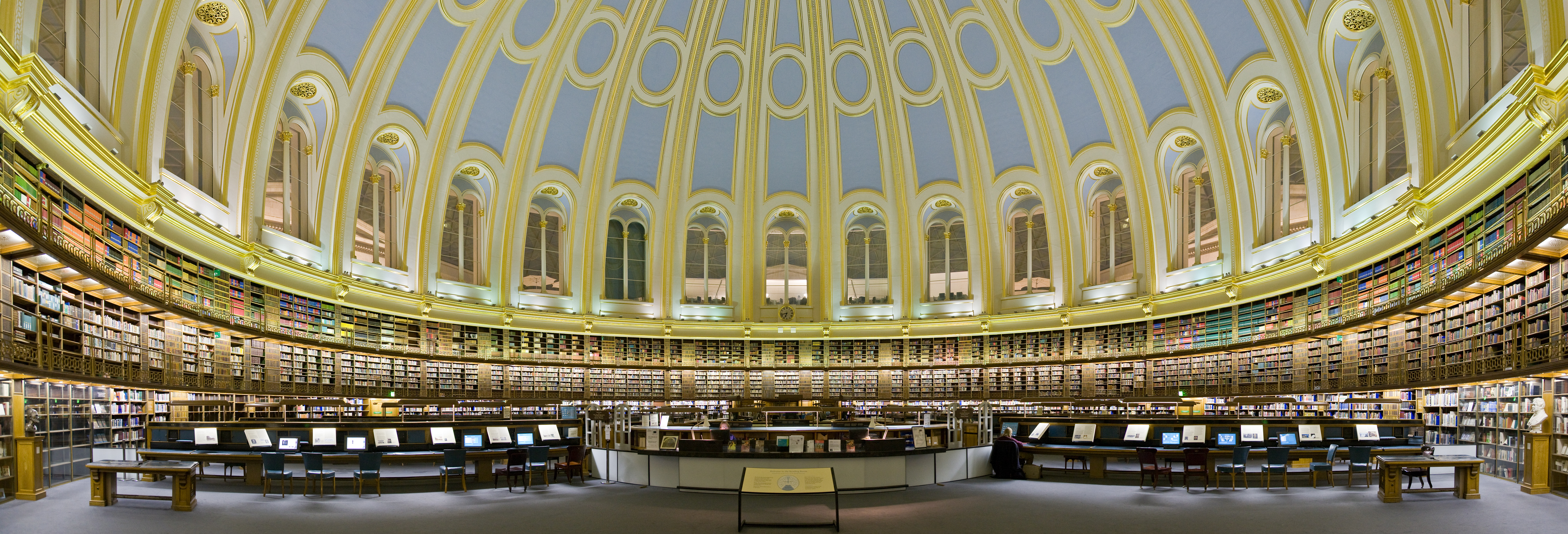 British Museum Reading Room Panorama Feb 2006