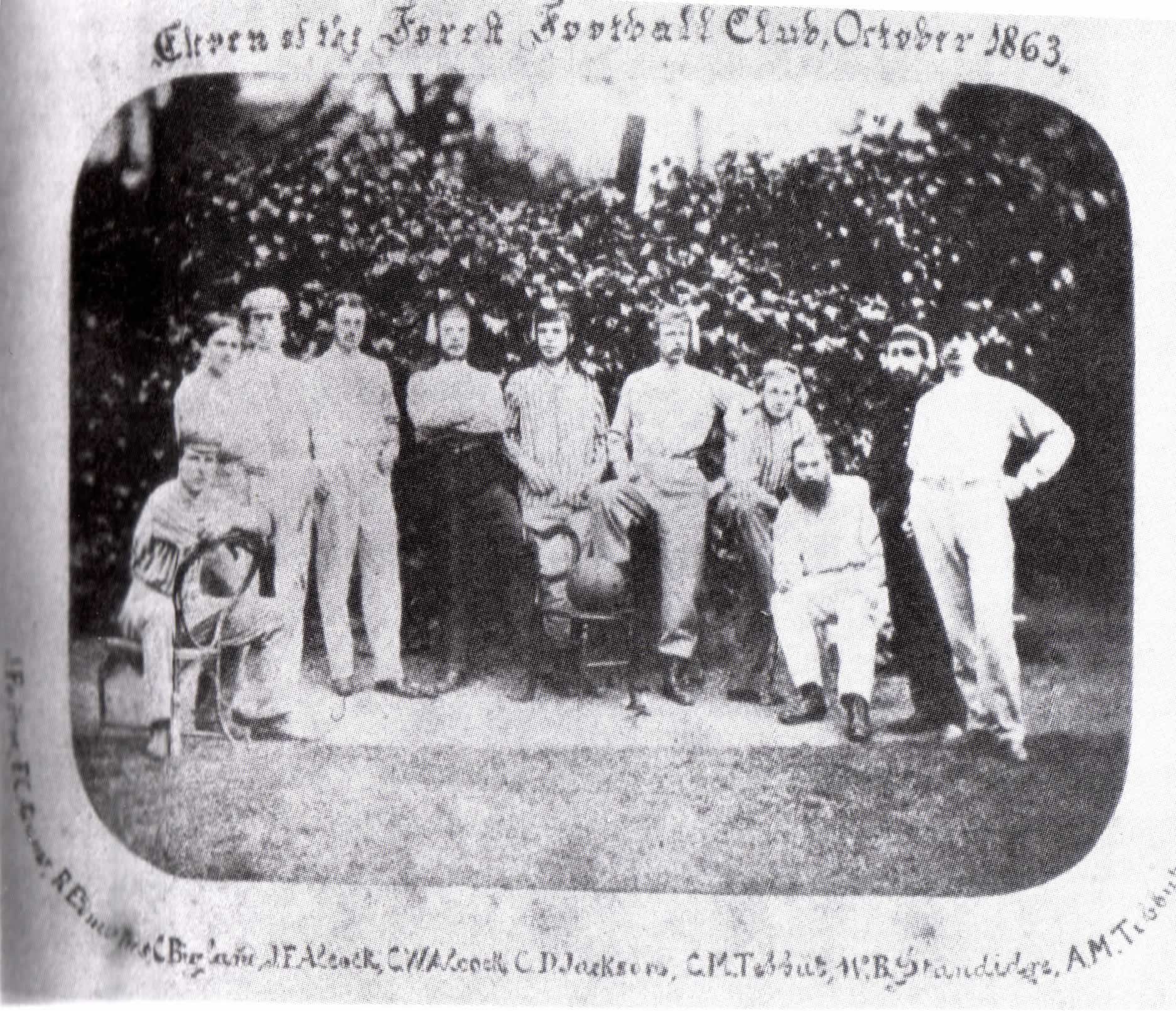 Единственная известная фотография команды. 1863 год