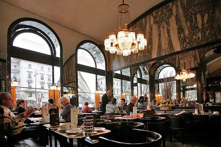 Café Schwarzenberg, Vienna, Austria. From an eating tour of Austria
