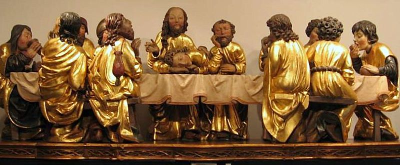 "The Last Supper" - museum copy of Master Paul's sculpture, originally under the main altar in St. Jacob's basilica in Levoča.