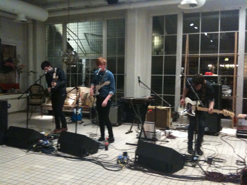 Two Door Cinema Club performing