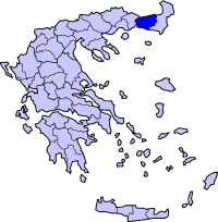 Položaj Prefekture Rodopi u Grčkoj