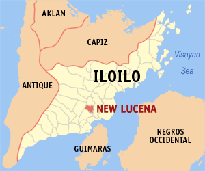 Mapa han Iloilo nga nagpapakita kon hain an New Lucena